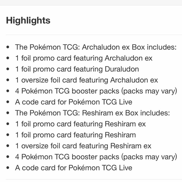 POKEMON TCG: Archaludon ex & Reshiram ex Bundle POKEMON TCG: Archaludon ex & Reshiram ex Bundle